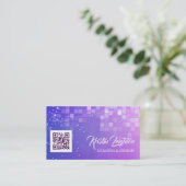 QR-Code Ultra-Violet-Vorlage Visitenkarte (Stehend Vorderseite)