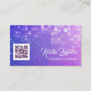 QR-Code Ultra-Violet-Vorlage Visitenkarte