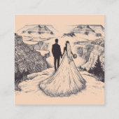 QR Code-Umschließungskarte für Grand Canyon Couple Begleitkarte (Rückseite)