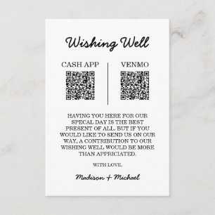 QR-Code-Umschließungskarte für Hochzeiten Begleitkarte