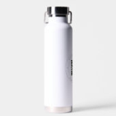 QR-Code und anpassbarer Text hochladen Trinkflasche (Vorne)