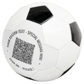 QR-Code und Beispiel für einen benutzerdefinierten Fußball (Dreiviertel)