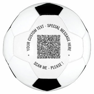 QR-Code und Beispiel für einen benutzerdefinierten Fußball