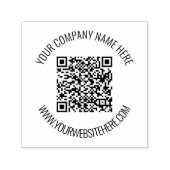 QR-Code und benutzerdefinierte Briefmarke zur Text Permastempel (Design)