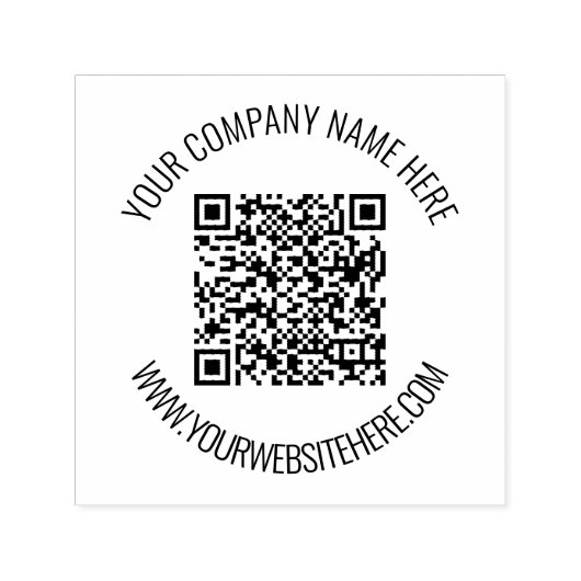 QR-Code und benutzerdefinierte Briefmarke zur Text Permastempel (Design)