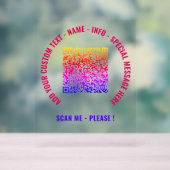 QR-Code und benutzerdefinierte Text Akryllische Si Acrylschild (Neutral)