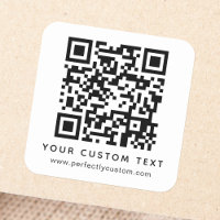 QR-Code und benutzerdefinierte Text-Aufkleber am P