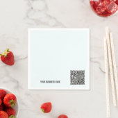 QR-Code und benutzerdefinierte Text-Napkins - Farb Serviette (Beispiel)