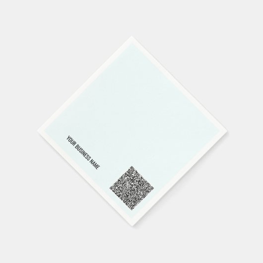 QR-Code und benutzerdefinierte Text-Napkins - Farb Serviette (Ecke)