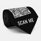 QR-Code und benutzerdefinierte Text-Neck-Auswahl F Krawatte (Gerollt)