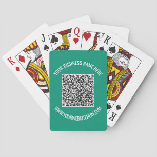 QR-Code und benutzerdefinierte Text-Werbe-Spielkar Spielkarten