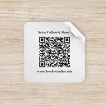 QR-Code und benutzerdefinierte Textaufkleber