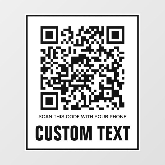 QR-Code und benutzerdefinierte Textprüfung dieses Fensteraufkleber (Blatt)