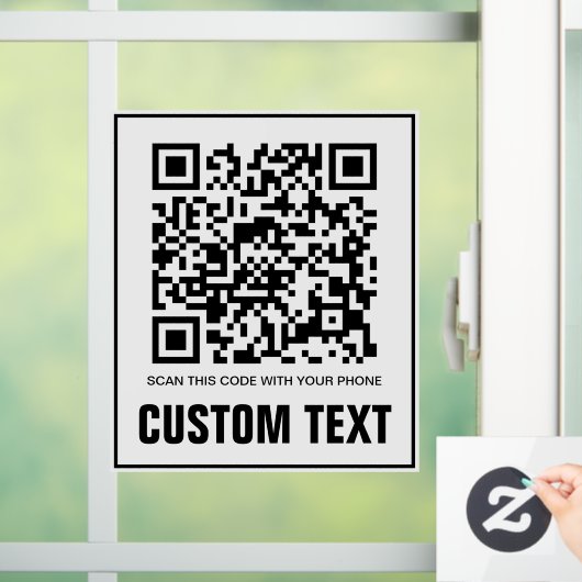 QR-Code und benutzerdefinierte Textprüfung dieses  Fensteraufkleber (Zuhause)