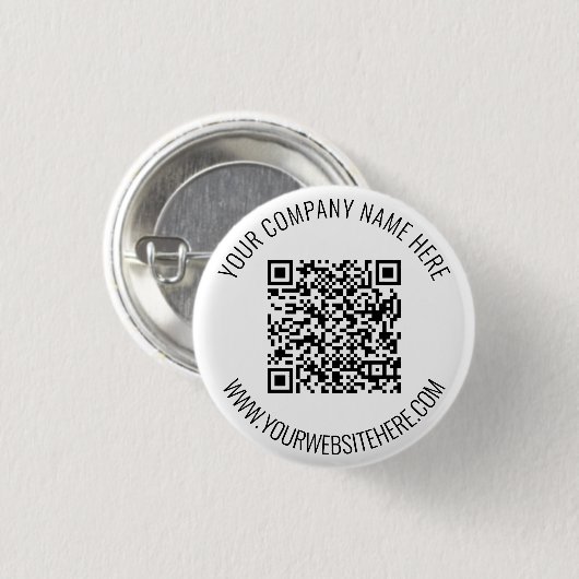QR-Code und benutzerdefinierte Textschaltflächen F Button (Vorne & Hinten)