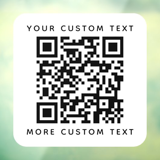 QR-Code und benutzerdefinierte Textvorlage oben un Fensteraufkleber (Blatt 3)