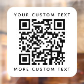 QR-Code und benutzerdefinierte Textvorlage oben un Fensteraufkleber (Blatt 2)