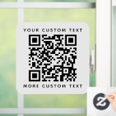 QR-Code und benutzerdefinierte Textvorlage oben un Fensteraufkleber (Zuhause)