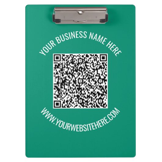 QR-Code und benutzerdefinierte Textwerbung Moderne Klemmbrett (Vorderseite)