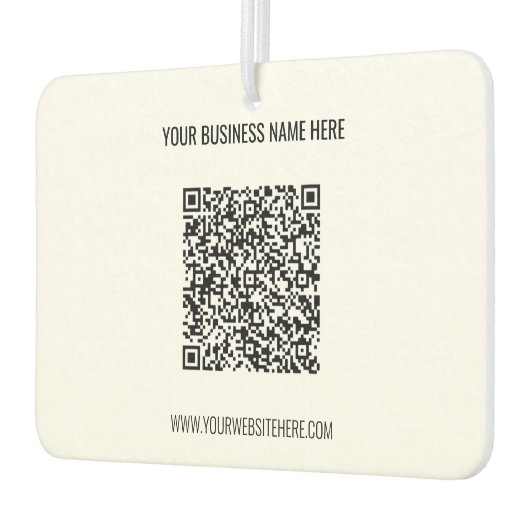 QR-Code und benutzerdefinierter Business-Air-Fresh Autolufterfrischer (Links)