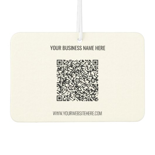 QR-Code und benutzerdefinierter Business-Air-Fresh Autolufterfrischer (Vorderseite)