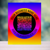 QR-Code und benutzerdefinierter Text - Akryllische Acrylschild (Neutral)