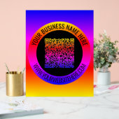 QR-Code und benutzerdefinierter Text - Akryllische Acrylschild (Hochzeit)