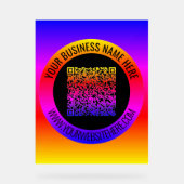 QR-Code und benutzerdefinierter Text - Akryllische Acrylschild (Vorderseite)