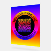 QR-Code und benutzerdefinierter Text - Akryllische Acrylschild (Winkel)