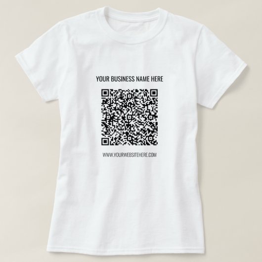 QR-Code und benutzerdefinierter Text - Geschenk fü T-Shirt (Design vorne)