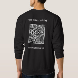 QR-Code und benutzerdefinierter Text Ihr Business Sweatshirt