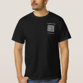 QR-Code und benutzerdefinierter Text Ihr Business- T-Shirt (Vorderseite)