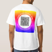 QR-Code und benutzerdefinierter Text Ihr Business- T-Shirt (Rückseite)