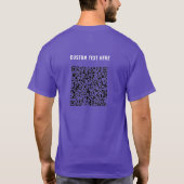QR-Code und benutzerdefinierter Text Ihr eigener T T-Shirt (Rückseite)