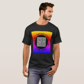 QR-Code und benutzerdefinierter Text Ihr Personali T-Shirt (Vorne ganz)