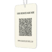 QR-Code und benutzerdefinierter Text Ihr Unternehm Autolufterfrischer (Links)