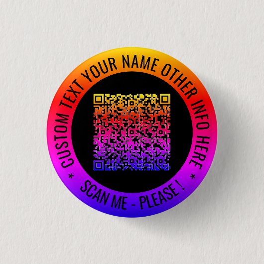 QR-Code und benutzerdefinierter Text Ihre Personal Button (Vorderseite)
