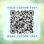 QR-Code und benutzerdefinierter Text in Aquarell a Fensteraufkleber (Blatt 3)