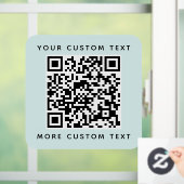 QR-Code und benutzerdefinierter Text in Aquarell a Fensteraufkleber (Zuhause)