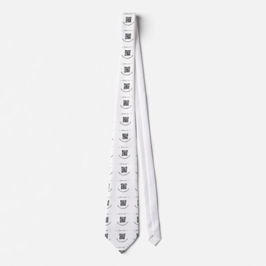 QR-Code und benutzerdefinierter Text Krawatte (Vorderseite)