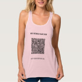 QR-Code und benutzerdefinierter Text Moderner Tank Top (Vorderseite)