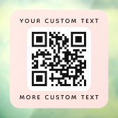 QR-Code und benutzerdefinierter Text oben und unte Fensteraufkleber (Blatt 3)