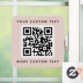 QR-Code und benutzerdefinierter Text oben und unte Fensteraufkleber (Zuhause)