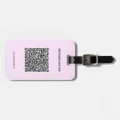 QR-Code und benutzerdefinierter Text Personalisier Gepäckanhänger (Vorderseite horizontal)