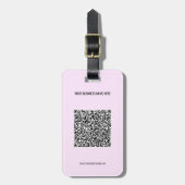 QR-Code und benutzerdefinierter Text Personalisier Gepäckanhänger (Vorderseite vertikal)