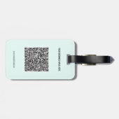QR-Code und benutzerdefinierter Text Personalisier Gepäckanhänger (Rückseite horizontal)