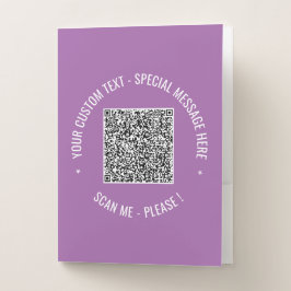 QR-Code und benutzerdefinierter Text-Pocket-Ordner Bewerbungsmappe