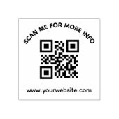 QR-Code und benutzerdefinierter Text rund um Aufkl Gummistempel (Prägung)