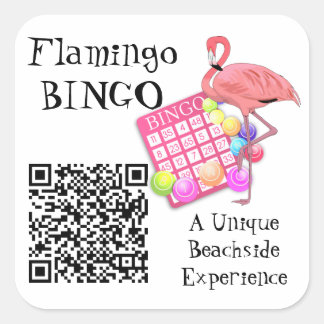 QR-Code und benutzerdefiniertes Logo Scannable Fla Quadratischer Aufkleber