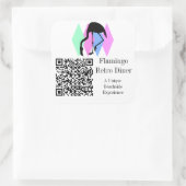QR-Code und benutzerdefiniertes Logo Scannable Ret Quadratischer Aufkleber (Tasche)